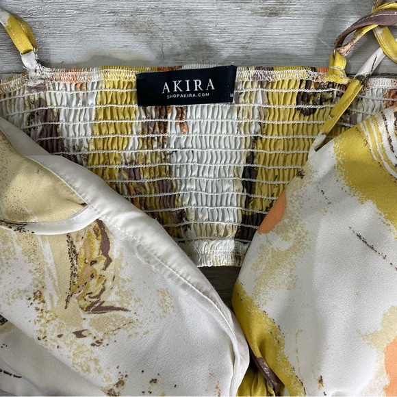 AKIRA Tie Front Bustier Cropped Tank Bra Top - Picture 6 of 8